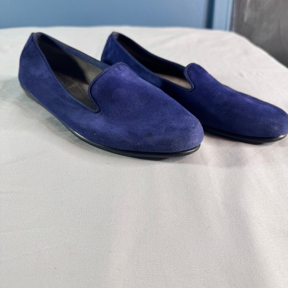 Aerosoles Betunia Navy Suede Loafers Womens 8M Slip On Flats Comfort